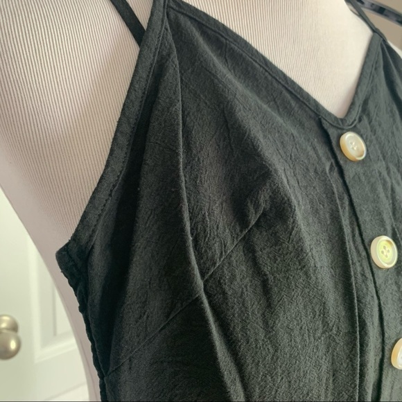 Unworn! Fit & Flare Button Detail Smocked Back Summer Dress - Picture 6 of 13